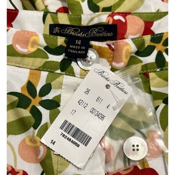 Brooks Brothers Cherry Spring Summer Skirt 14 Blouse 16 Set Retro Cottage Fairy - Picture 8 of 9